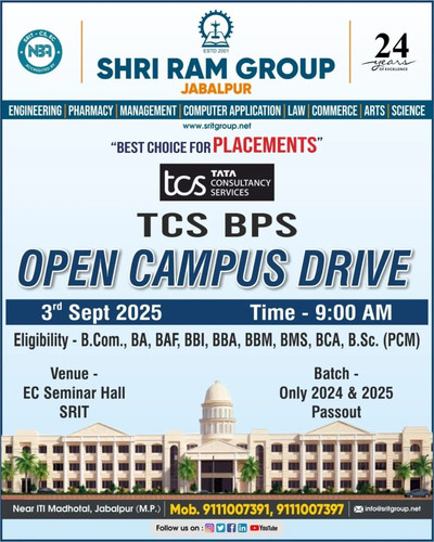 TCS BPS Open Campus Drive at Shri Ram Group Jabalpur Be Ready for Global Career.jpg