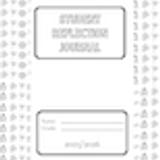Student Reflection Journal 2025 2026 Black and White Floral