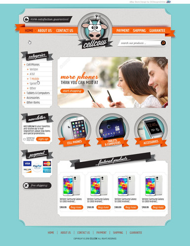 Cell Cow ebay store design OCDesignsOnline.jpg