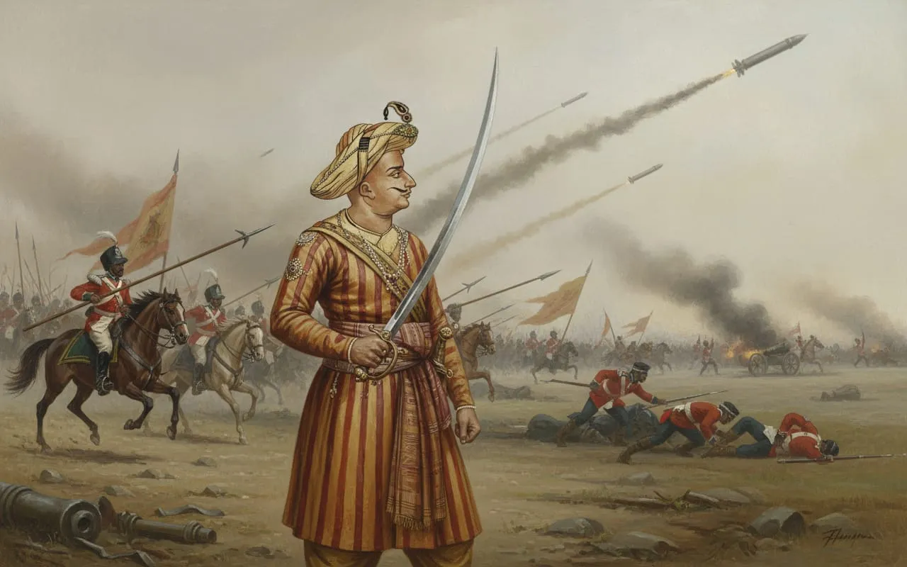 Tipu in battle field defeating british army a symbolic AI image Image 3