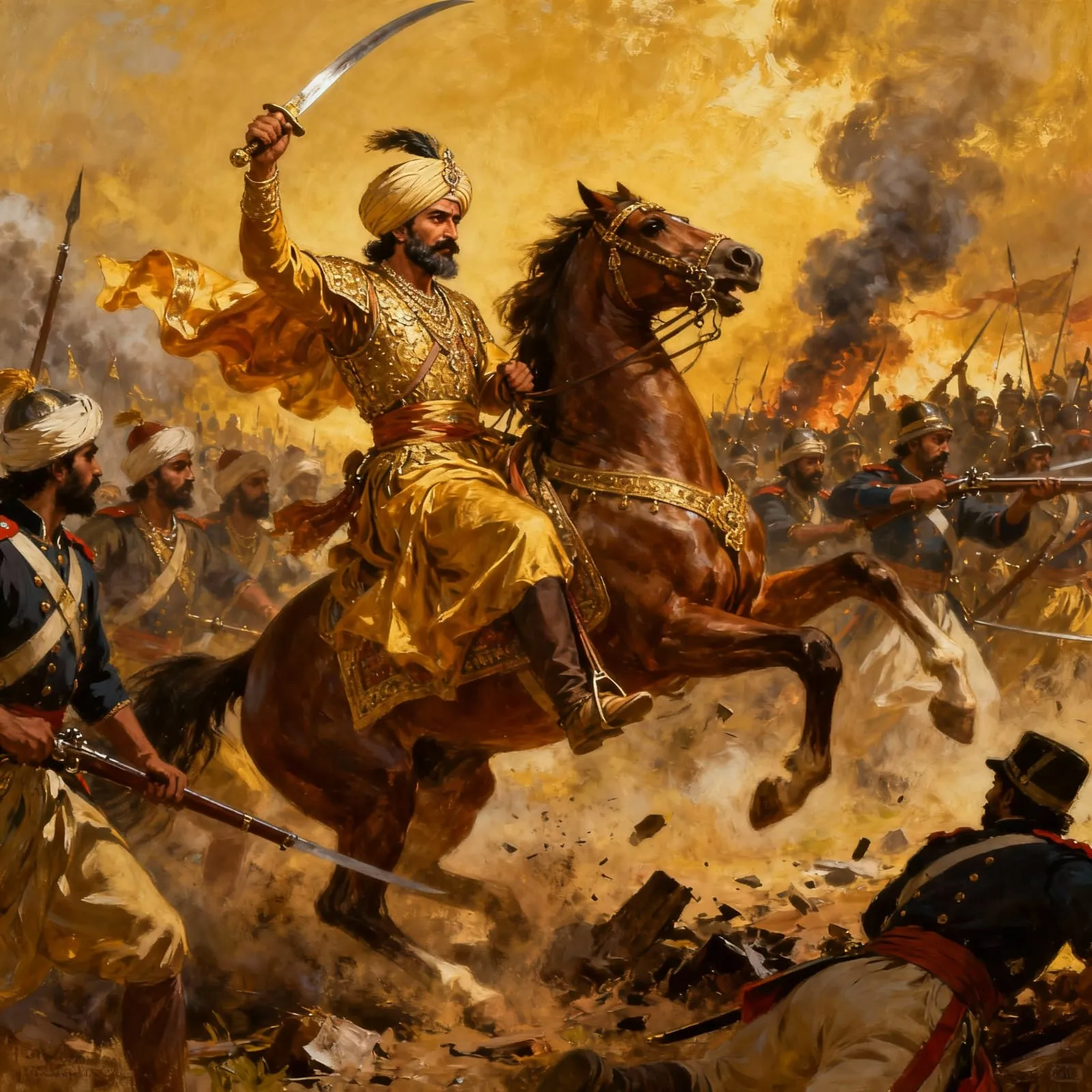 Tipu's father Hyder Ali on the battlefield image 4