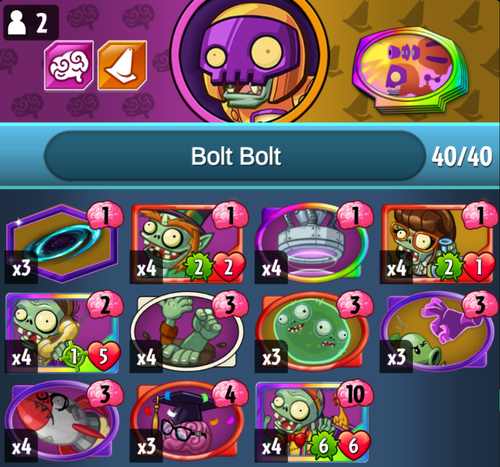 Combo Midrange
Spark cost: 80,000 (expensive)
Look for combos while controlling the board with your tricks. Thinking Cap provides opportunities to high-roll and pairs well with Zombology Teacher
Note: Paparazzi can replace Leprechaun for a 1-drop with snowball and combo potential