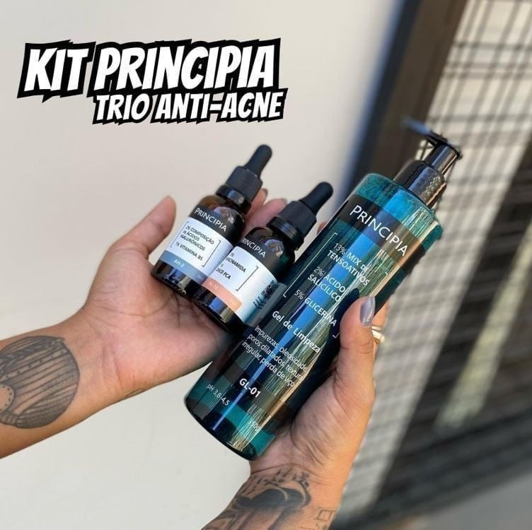 Principia Kit Anti-Acne Trio GL-01 + Sérum Niacinamida + Sérum Mandélico