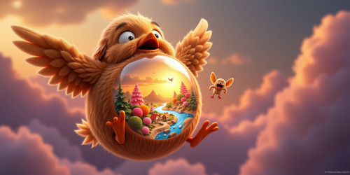 A whimsical hyper detailed surreal close up portrait of Big Belly Bob BBB the plush labradoodle with.jpg