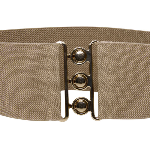 Ro Rox Nurse Belt Elasticated Stretch Belt Light Beige Gold 2.jpg