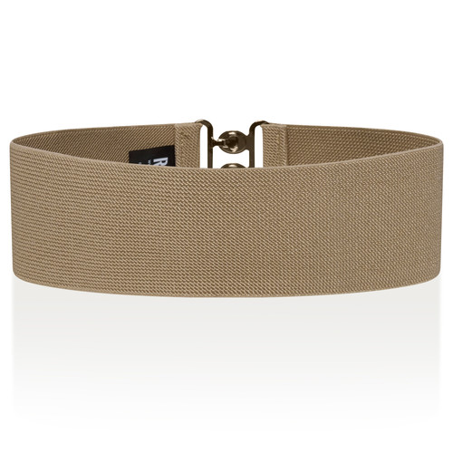 Ro Rox Nurse Belt Elasticated Stretch Belt Light Beige Silver 3.jpg