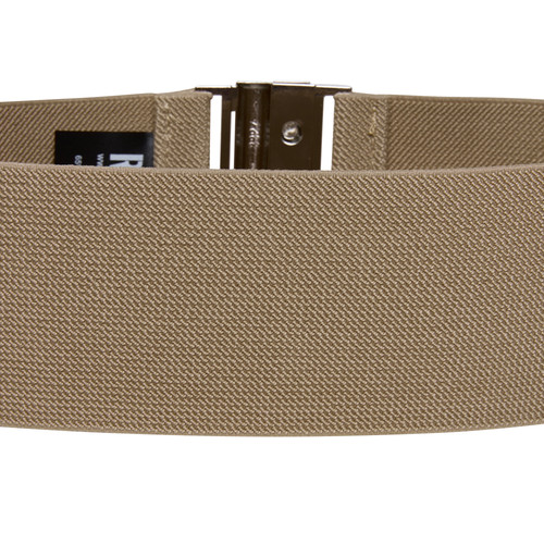 Ro Rox Florence Belt Elasticated Stretch Belt Light Beige Silver 4.jpg