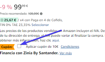 cupón amazon