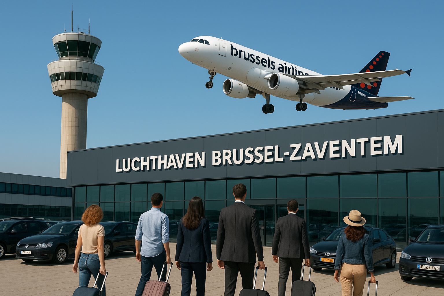 Parking lot at Brussels Zaventem Airport