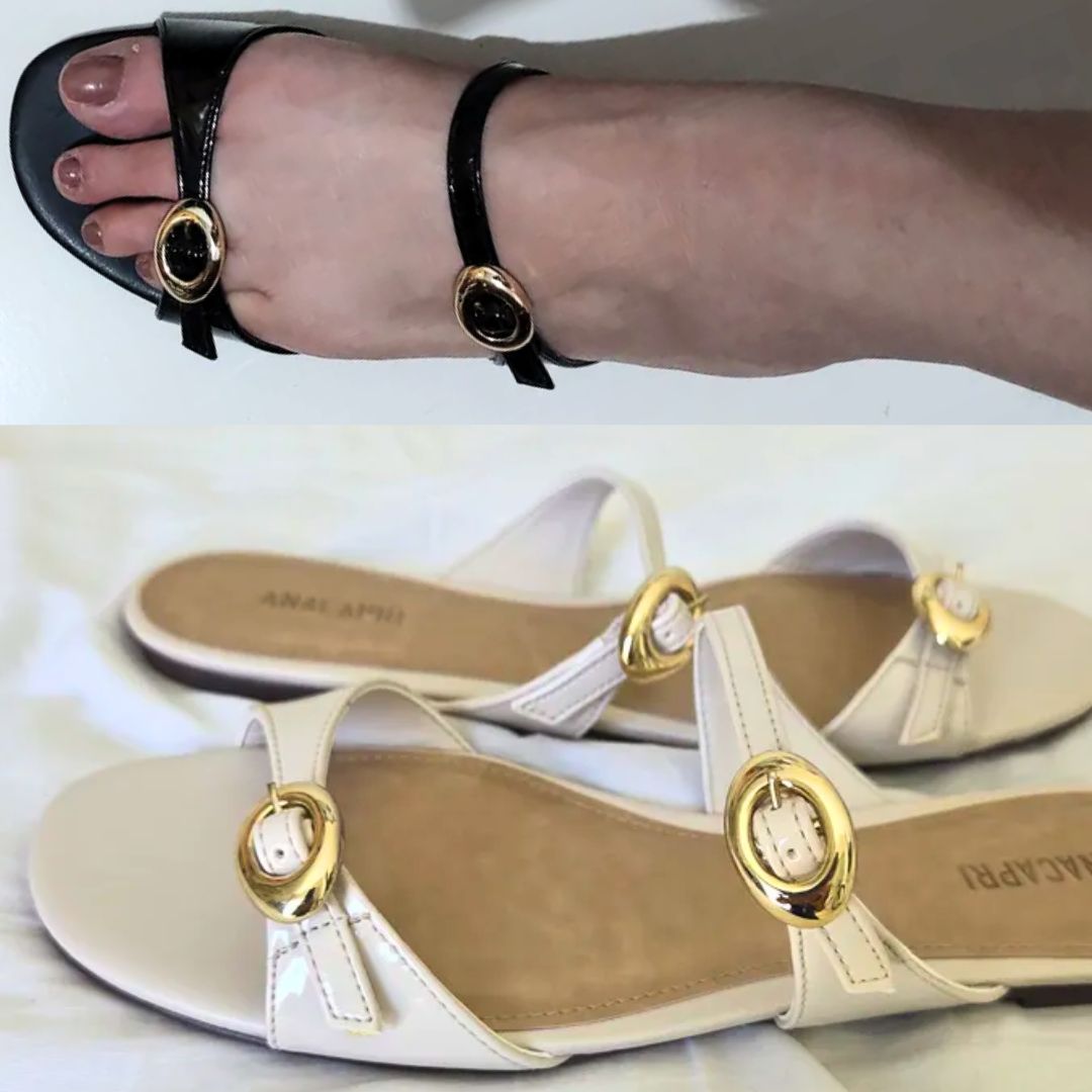 Sandália Rasteira Feminina Em Sintético Anacapri