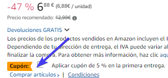 cupón amazon