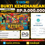 BUKTI KEMENANGAN 31 OKTOBER  2025 DI TREASURES OF AZTEC RP.9.000.000