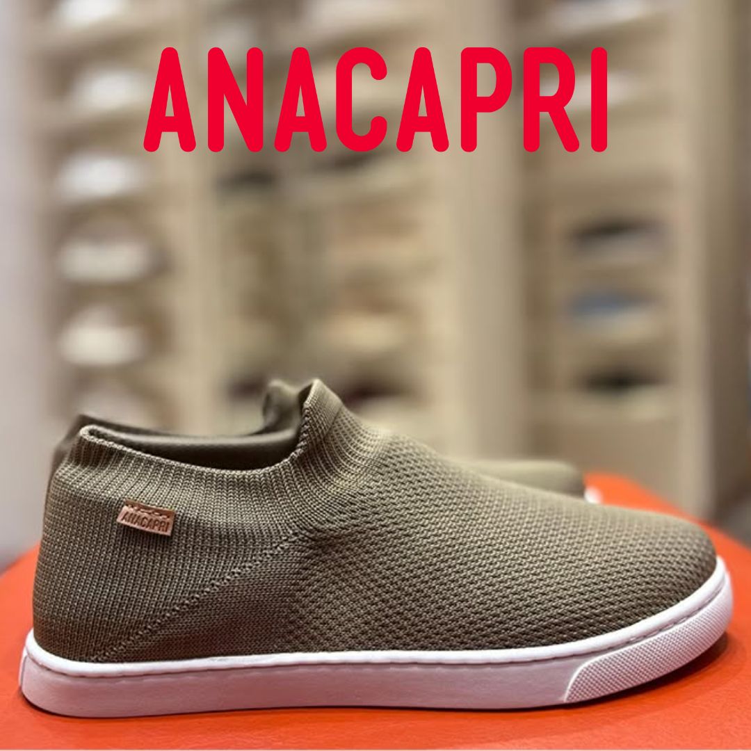 Tênis Casual Feminino Em Tecido Knit Anacapri