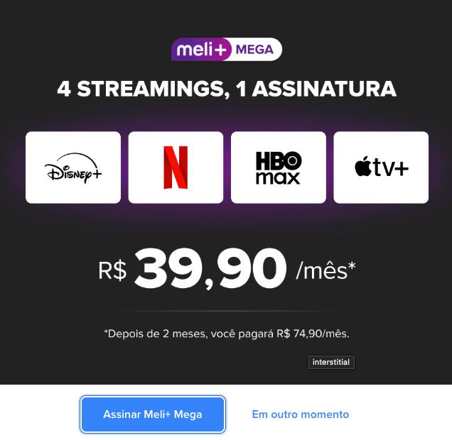 Termina hoje! Meli+ Mega com Disney+, Netflix, Apple TV e HBO Max por R$ 39,90 nos 2 primeiros meses