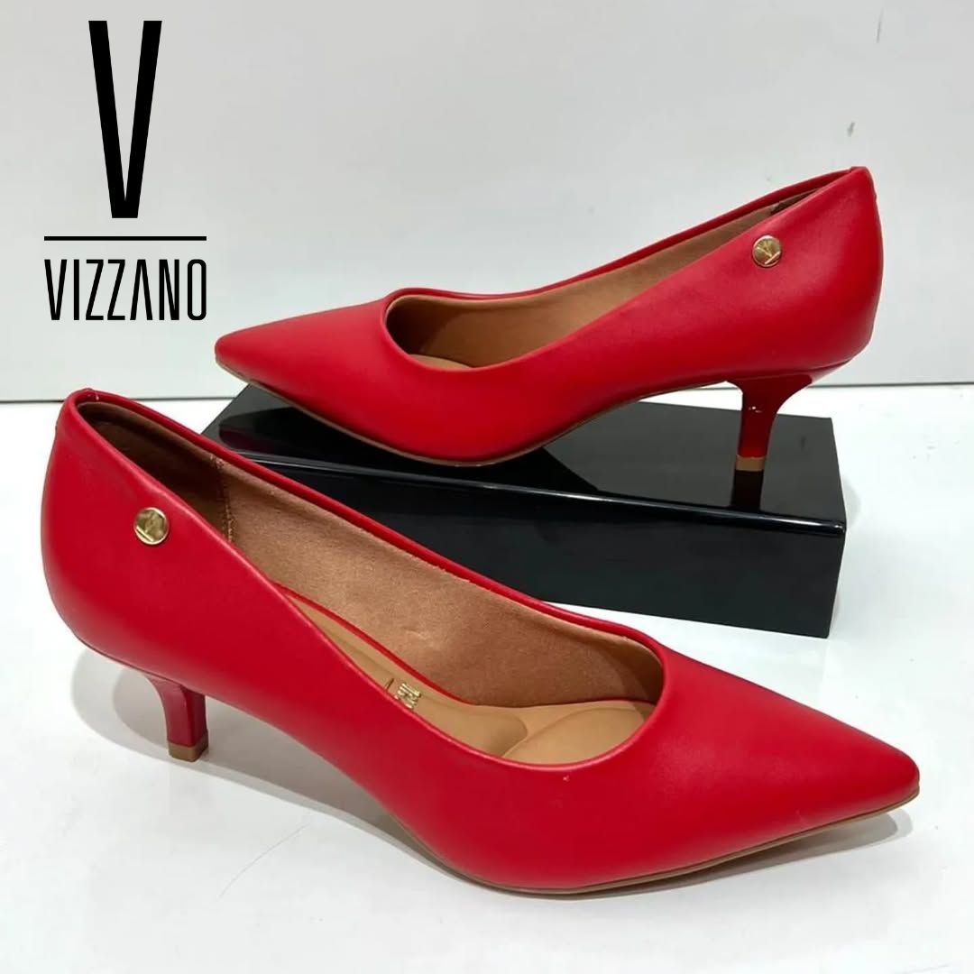 Sapato Feminino Scarpin Salto Agulha Baixo Vizzano