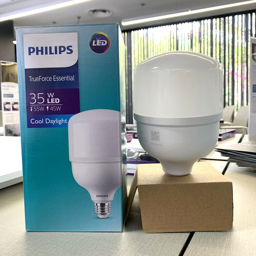 bong den ledbulb led tru philips tforce essential led hb mv 3 5klm 35w 865 e27 6500k t100 3500lm