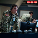 A House of Dynamite. (L-R) Anthony Ramos as Major Daniel Gonzalez and Abubakr Ali as Specialist Dan 