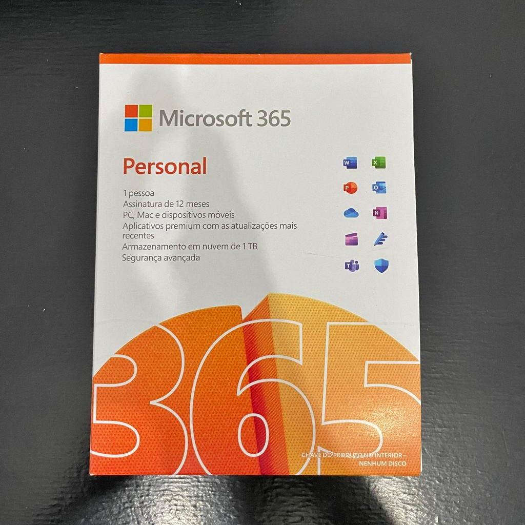 Microsoft 365 Personal Office 365 apps 1TB – 1 Usuário Assinatura Anual