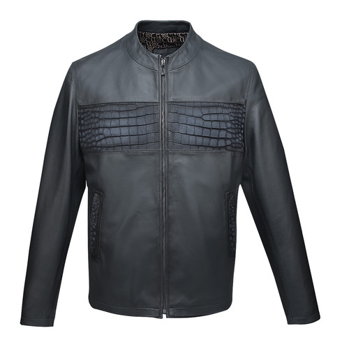 H391CPB GRIS cocodrilo porosus suave navy chamarra 01.jpg