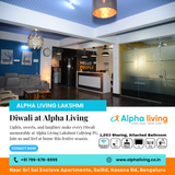 Every Diwali is brighter at Alpha Living Lakshmi Coliving PG.