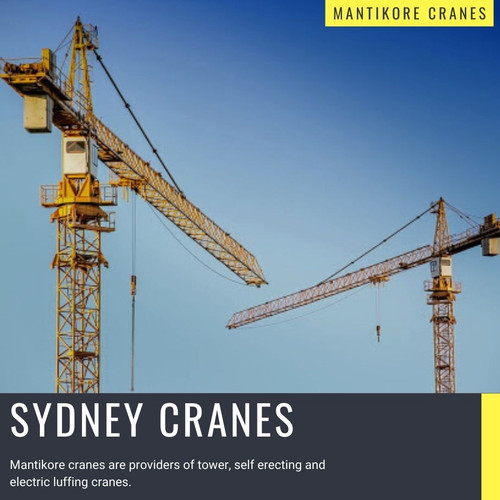 Mantikore cranes are Sydney cranes labor providers supplying our clients with reliable and experienced Tower crane operators, dogmen, and riggers. Our cranes and personnel are suitably skilled and experienced to overcome all kinds of crane challenges. Ranging from small to large projects we have a crane to meet your needs. We are committed to completing all projects safely, efficiently, on budget, and on-time. We also provide buyback options once your crane has completed your project. We have more than 20 years of experience working in the crane hire industries in Australia. We assure you that you will receive the best crane hire services.  Cranes available for sale or hire to the construction sector. Experienced operators and personnel are available for short- or long-term assignments. For more information visit our site today. Book Consultation:  1300626845.

Visit our Website:  https://mantikorecranes.com.au/