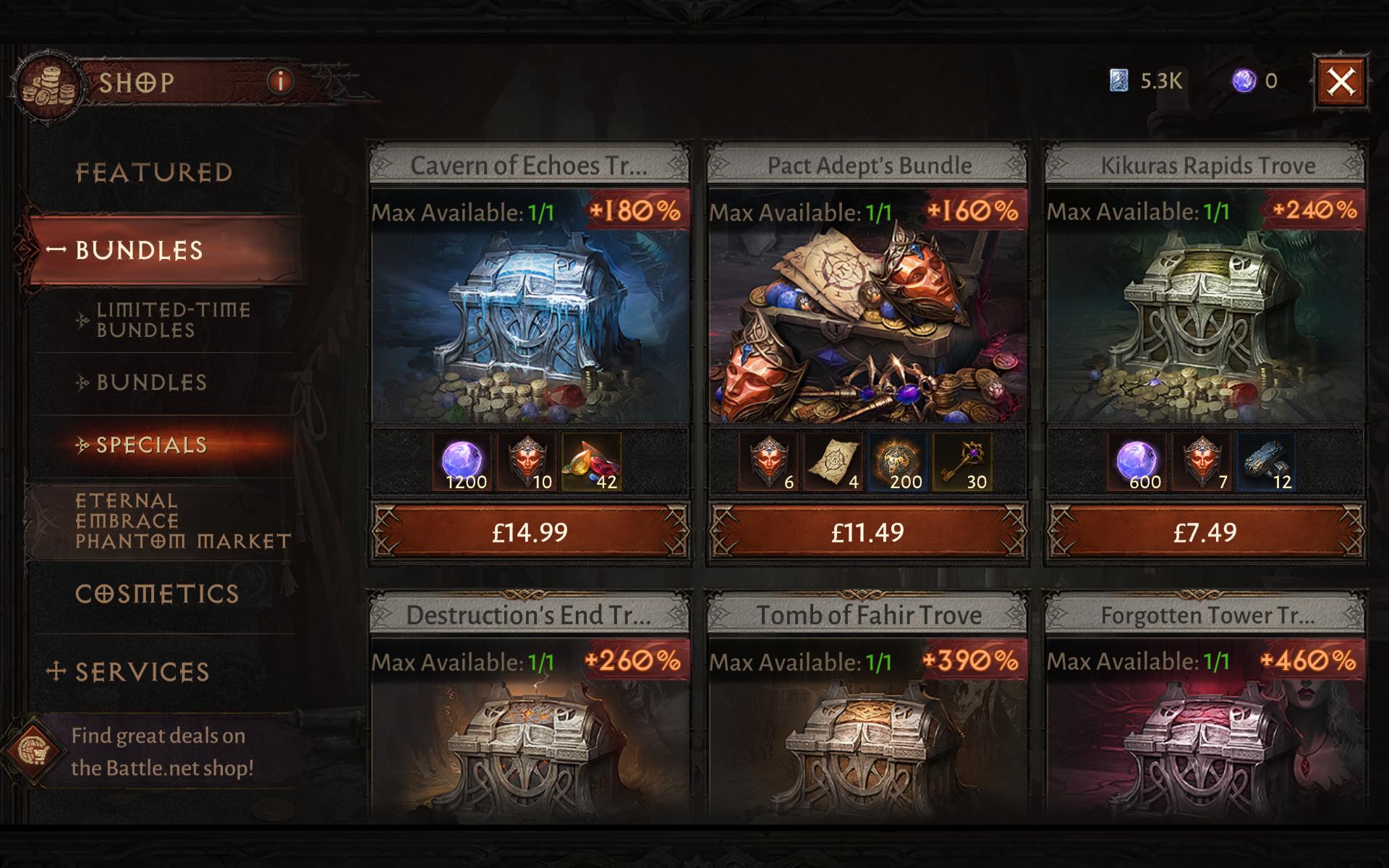 Chests have disappeared from the game store - Bug Report - Diablo ...