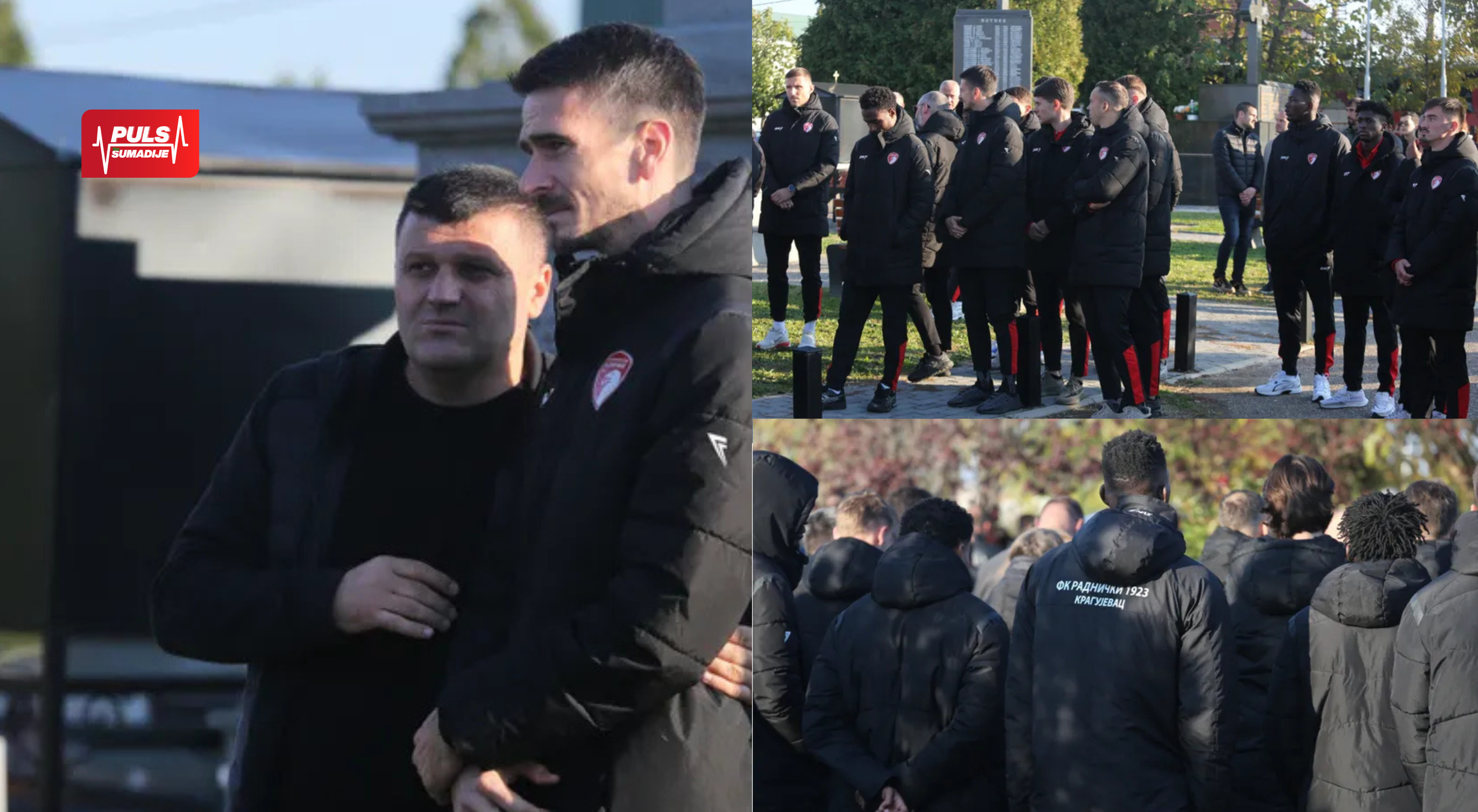 TUŽNE SCENE NA SAHRANI MLADENA ŽIŽOVIĆA: Ceo tim Radničkog iz Kragujevca došao na sahranu! (FOTO)