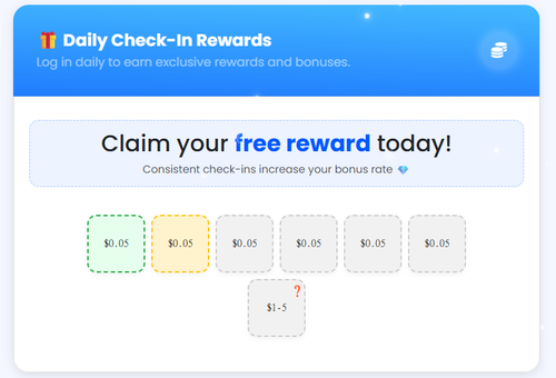 Daily Check-In Screenshot