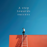 Download premium image of A step toward success quote mobile phone wallpaper template by Tanat Chitt