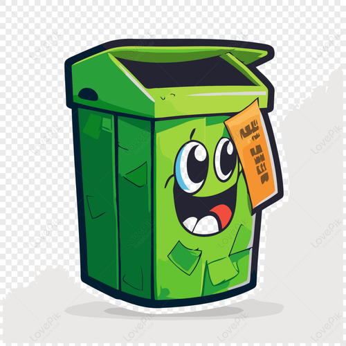 cartoon garbage can sticker clipart vector garbage cans cans 640265 wh1200.png