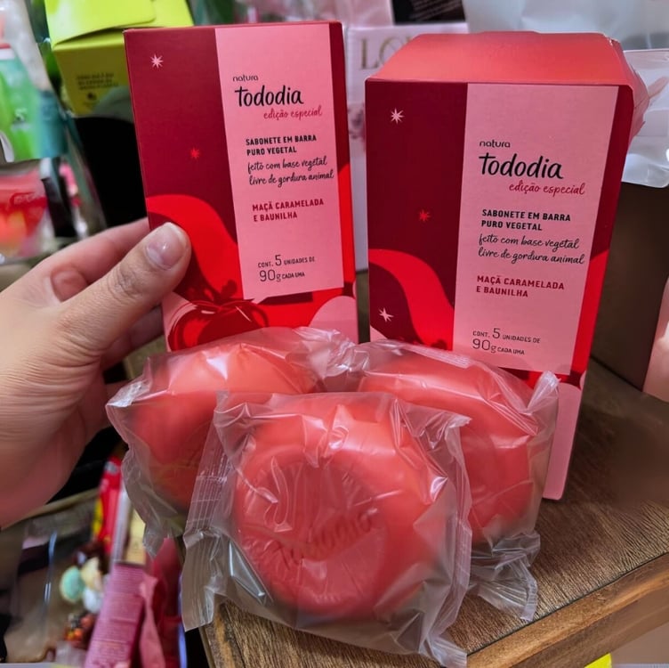 Sabonete Em Barra Natura Tododia Maçã Caramelada 5un 90g