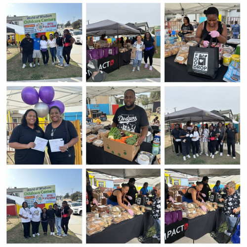 Visual showcasing organizational partnership and impact