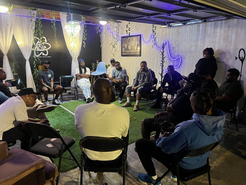 Men's Village Circle group discussion