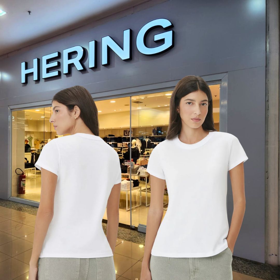 Kit Com 2 Camisetas Femininas Básicas Baby Look Hering