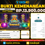 BUKTI KEMENANGAN 17 OKTOBER 2025 DI AZTEC BONANZA   RP.13.900.000