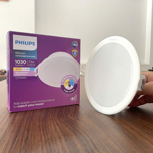 den downlight am tran doi mau led philips meson ssw d125 13w 1030lm wh recessed led cct 2700k 4000k .jpg