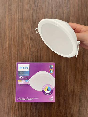 den downlight am tran doi mau led philips meson ssw d125 13w 1030lm wh recessed led cct 2700k 4000k .jpg
