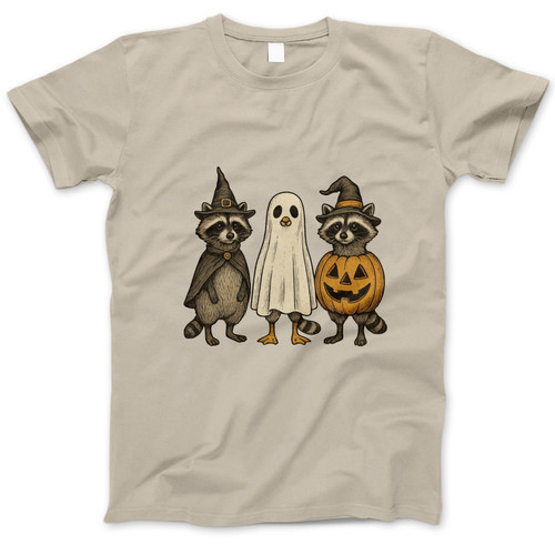 Photograph of four blank t-shirts greys beige and army green. Clipping path included. Ready for your.jpg