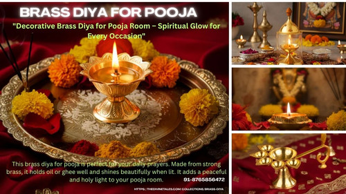 Brass diya for pooja
