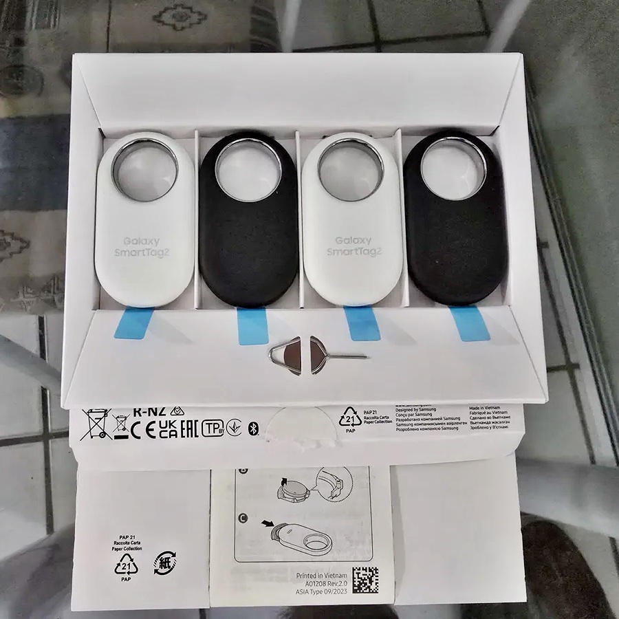Localizador Bluetooth Samsung Smart Tag 2 Pacote Com 4 Unid Cor Preto/Branco