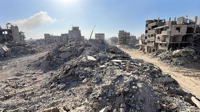 دمار هائل في حي الشيخ رضوان بمدينة غزة بعد انسحاب قوات الاحتلال....