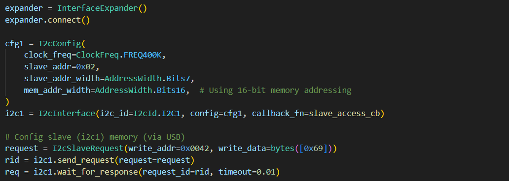 Slave config example
