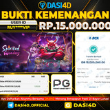 BUKTI KEMENANGAN 10 OKTOBER 2025 DI  SPIRIT WONDERS RP.15.000.000