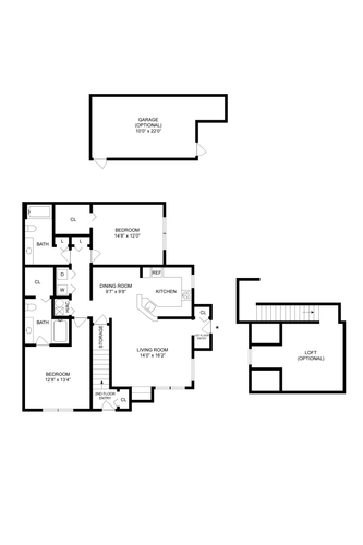 C206910 Bell Timacuan 2D FP Mulsanne loftgarage 1228 1430sqft.png