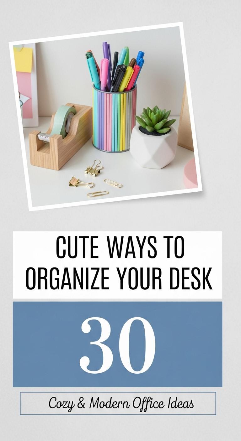 30 Cute Ways to Organize Your Desk, featured image