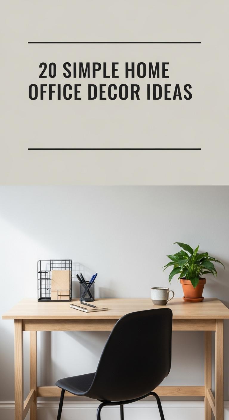20 Simple Home Office Decor Ideas, featured image