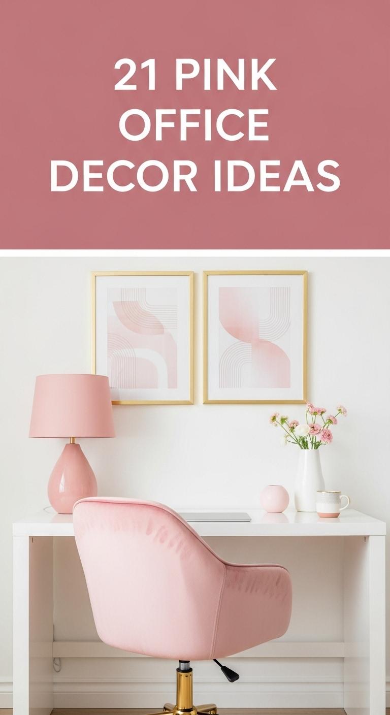 21 Pink Office Decor Ideas, featured image