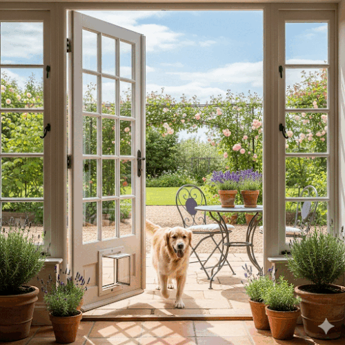 Enhance Your Patio with French Patio Door and Dog Door.gif