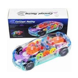 3D Transparent Mechanical Car Toy for Kids with Gear Technology 3D Light Musical Sound