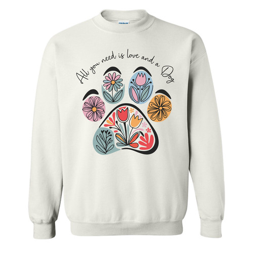 tscflwrneedlovepawsw Gildan 18000 White Front High.jpg